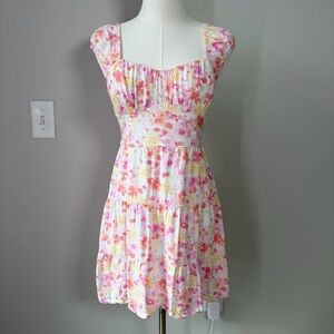 Hollister Floral Tiered Mini Dress